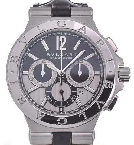 Bulgari Diagono DG 42 S CH 42mm Stainless steel Black