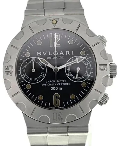 Bulgari Diagono SCB38S 38mm Stainless steel Black