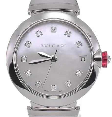 Bulgari Lucea LU33S 33mm Stainless steel White