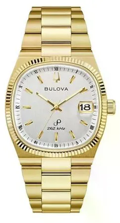 Bulova 38mm Yellow gold Silver