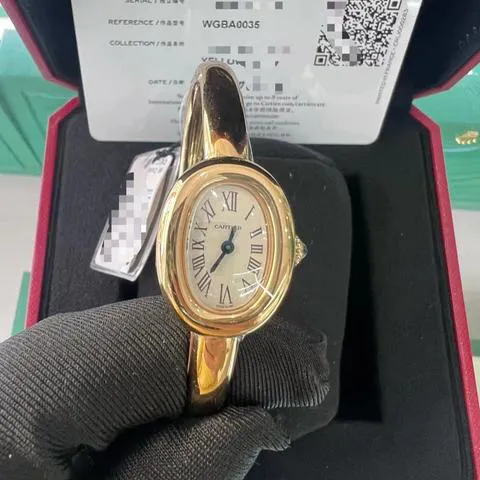 Cartier Baignoire WGBA0035 24.5mm Yellow gold Silver