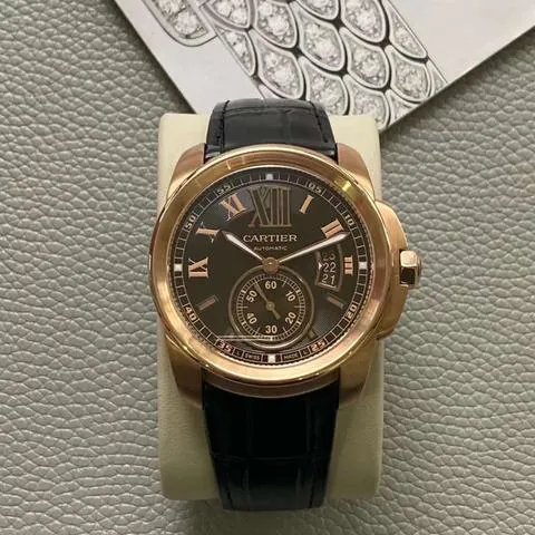 Cartier Calibre de Cartier W7100007 42mm Rose gold Brown