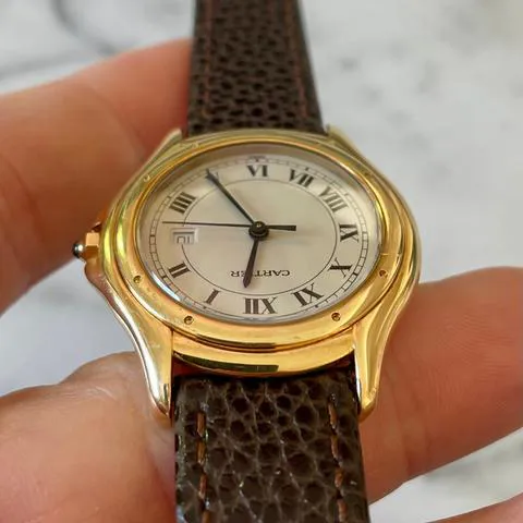 Cartier Cougar 887904 33mm Yellow gold Silver 2