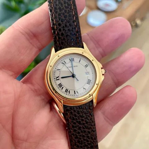 Cartier Cougar 887904 33mm Yellow gold Silver 8