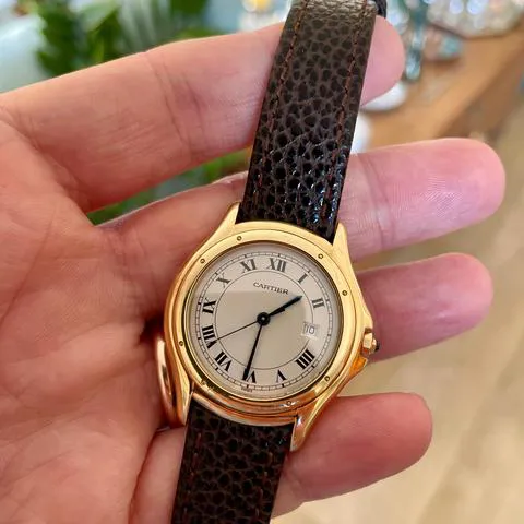 Cartier Cougar 887904 33mm Yellow gold Silver 9