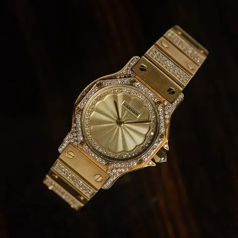 Cartier Santos 2965 30mm Yellow gold Champagne 1