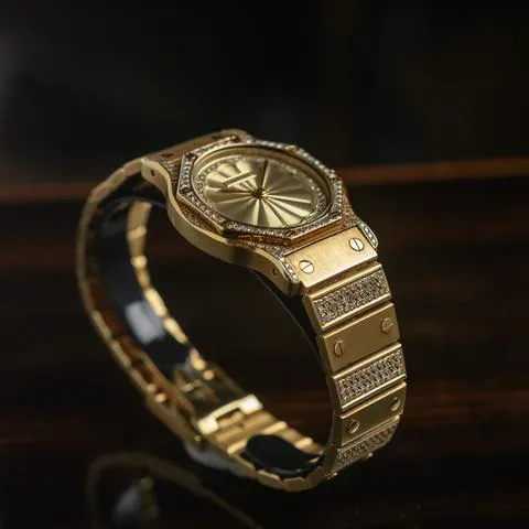 Cartier Santos 2965 30mm Yellow gold Champagne 2