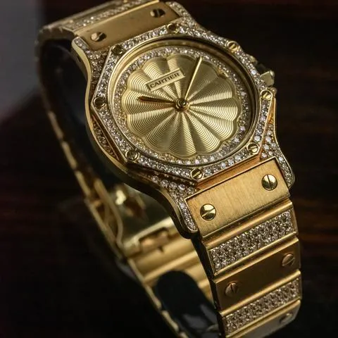 Cartier Santos 2965 30mm Yellow gold Champagne 3