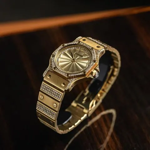 Cartier Santos 2965 30mm Yellow gold Champagne 4