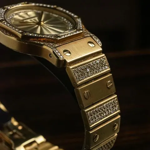 Cartier Santos 2965 30mm Yellow gold Champagne 5