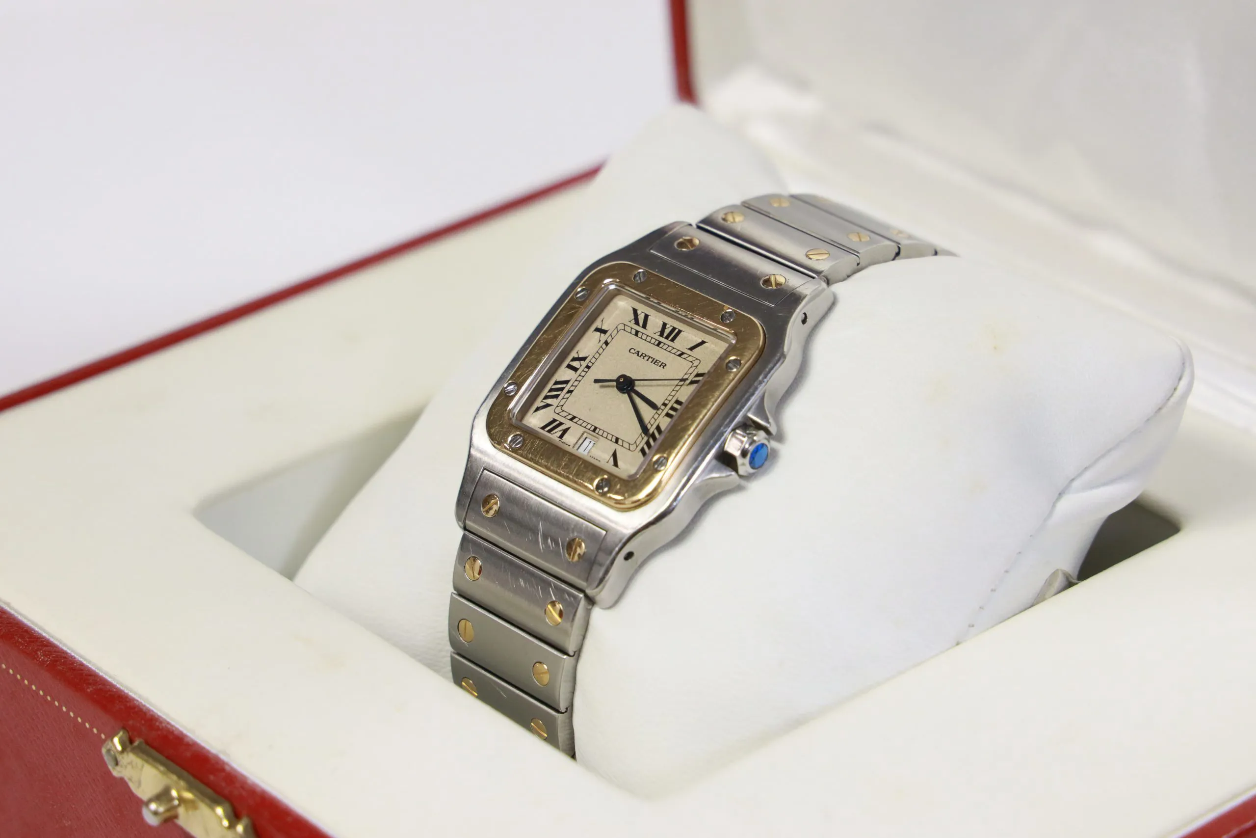 Cartier Santos Galbée 187901 29mm Yellow gold and Stainless steel Cream 5