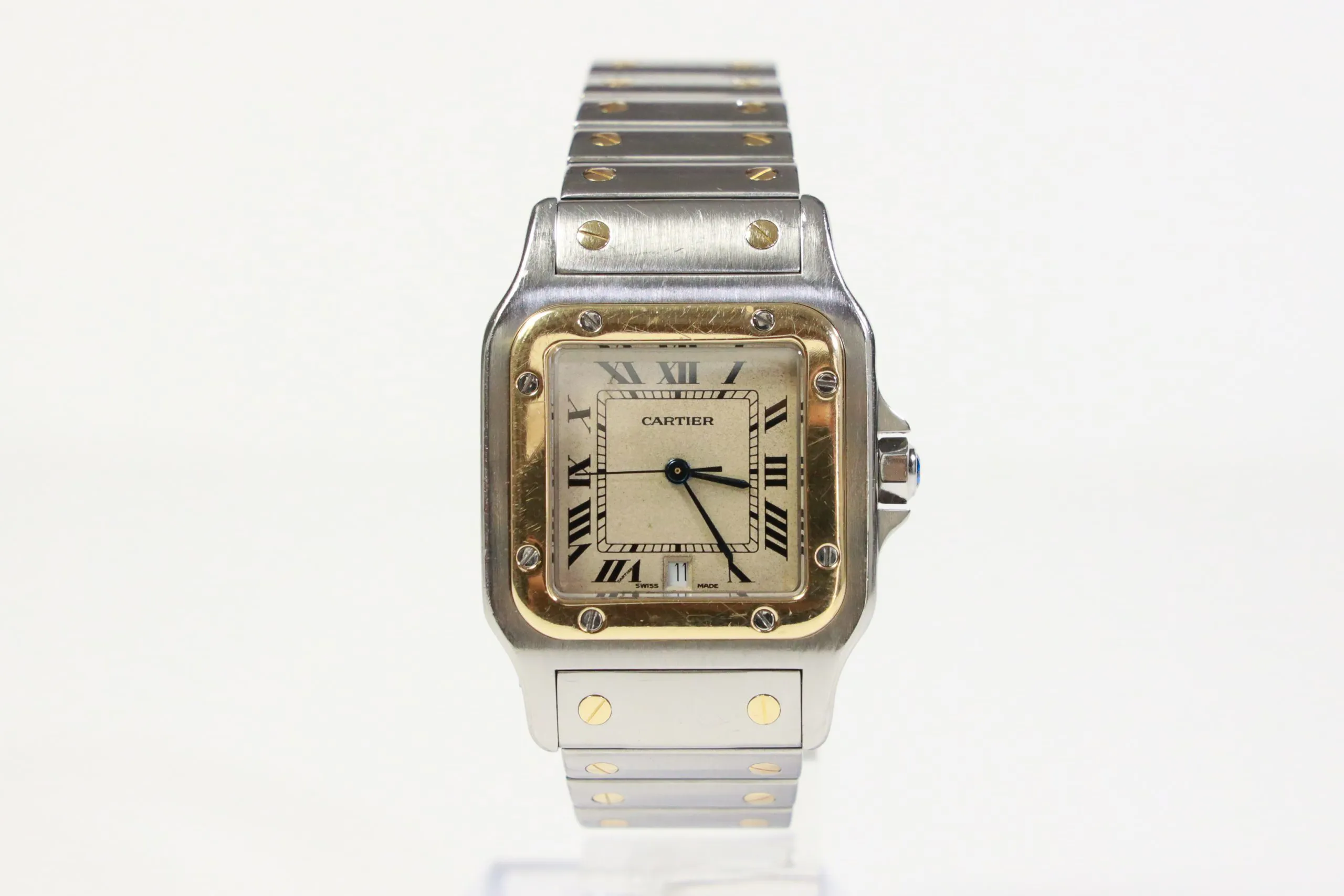 Cartier Santos Galbée 187901 29mm Yellow gold and Stainless steel Cream 6