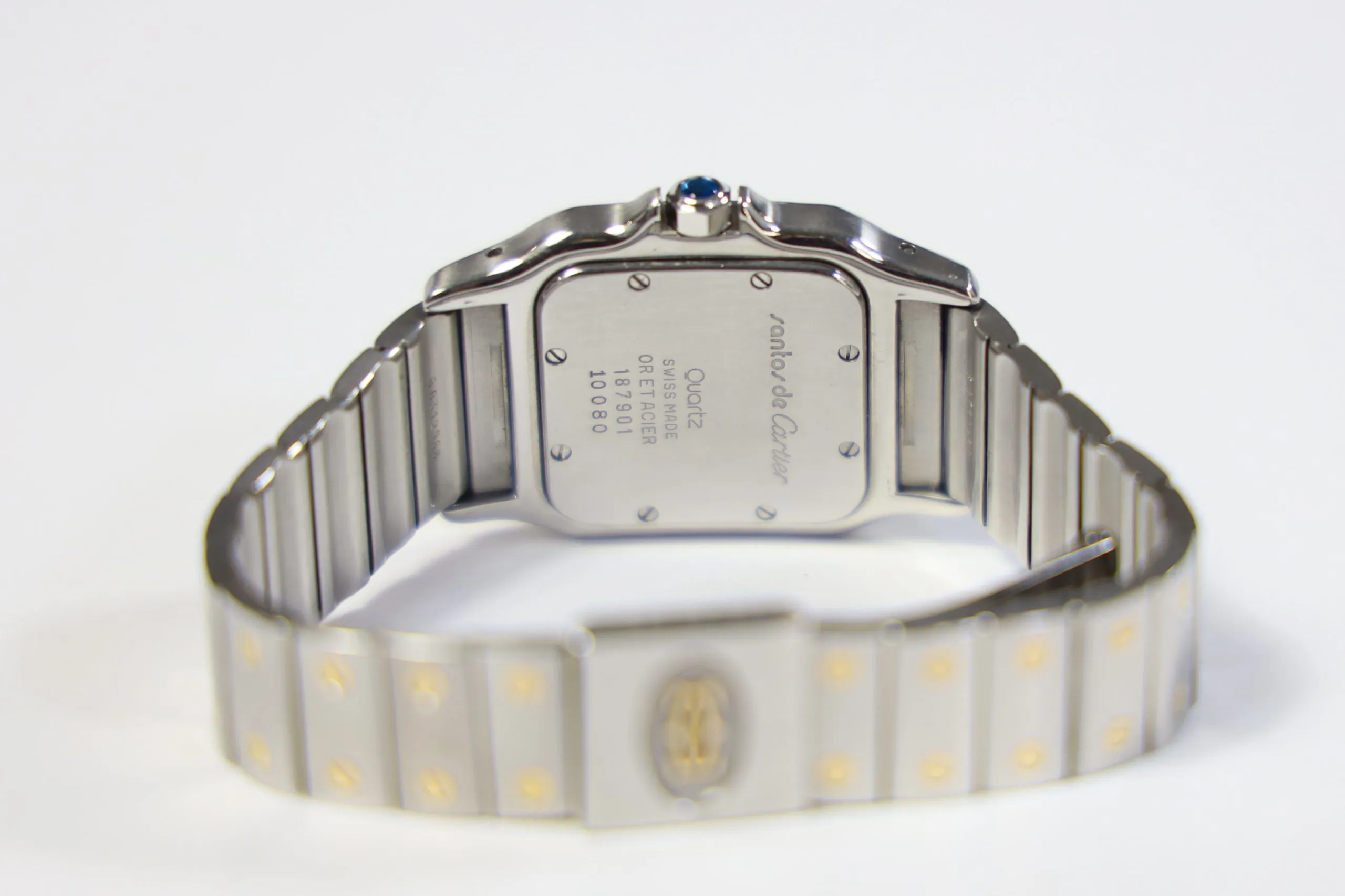 Cartier Santos Galbée 187901 29mm Yellow gold and Stainless steel Cream 11