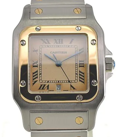 Cartier Santos Galbée 187901 29mm Yellow gold and Stainless steel Champagne