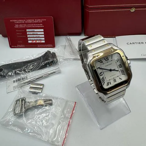 Cartier Santos W2SA0009 40mm Yellow gold and Stainless steel Silver 1