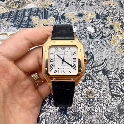 Cartier Santos WGSA0012 35mm Rose gold Silver