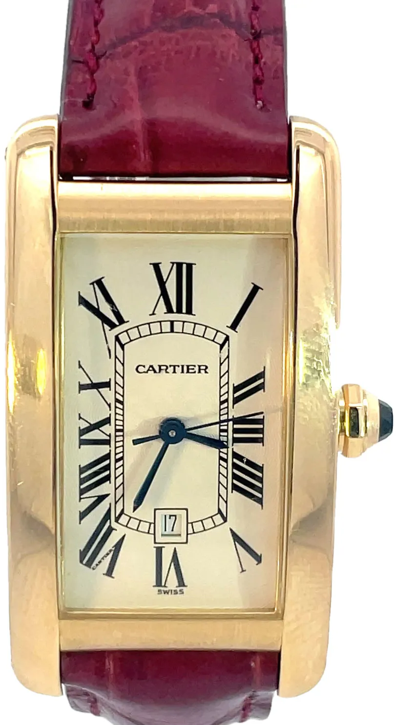 Cartier Tank Américaine 1725 22mm Yellow gold White