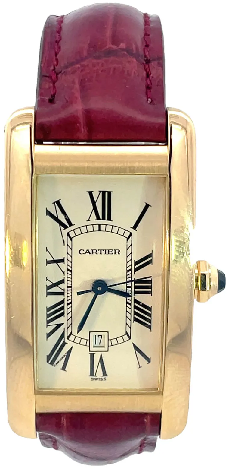 Cartier Tank Américaine 1725 22mm Yellow gold White 5