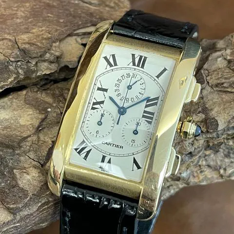 Cartier Tank Américaine 1730 26mm Yellow gold White