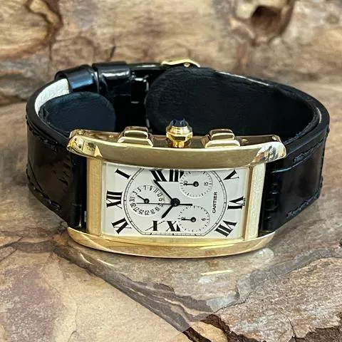 Cartier Tank Américaine 1730 26mm Yellow gold White 3