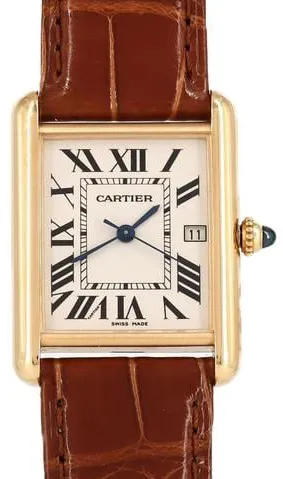 Cartier Tank Louis Cartier W1529756 25.5mm Yellow gold Silver