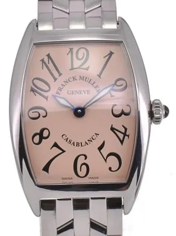 Franck Muller Cintree Curvex 1752 QZ 25mm Stainless steel Salmon