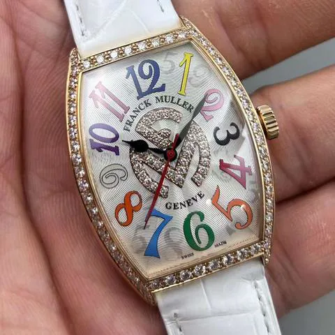 Franck Muller Cintree Curvex 5850 SC 32mm Rose gold White