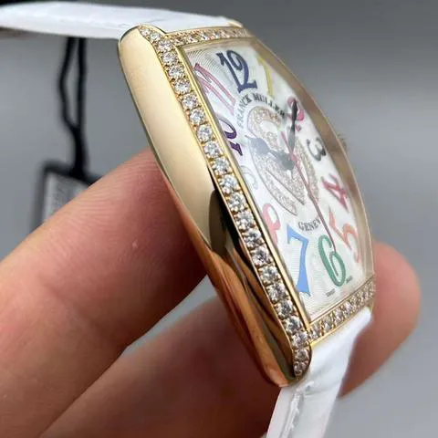 Franck Muller Cintree Curvex 5850 SC 32mm Rose gold White 2