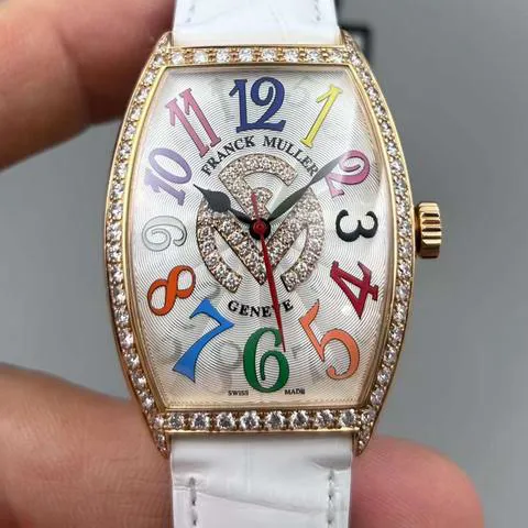 Franck Muller Cintree Curvex 5850 SC 32mm Rose gold White 3