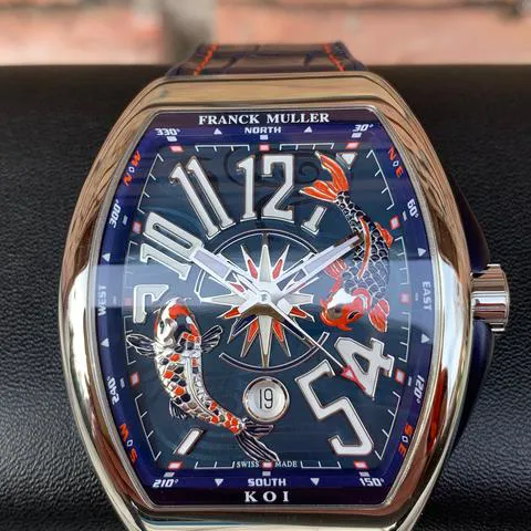 Franck Muller Vanguard V 45 SC DT 44mm Stainless steel Blue 4