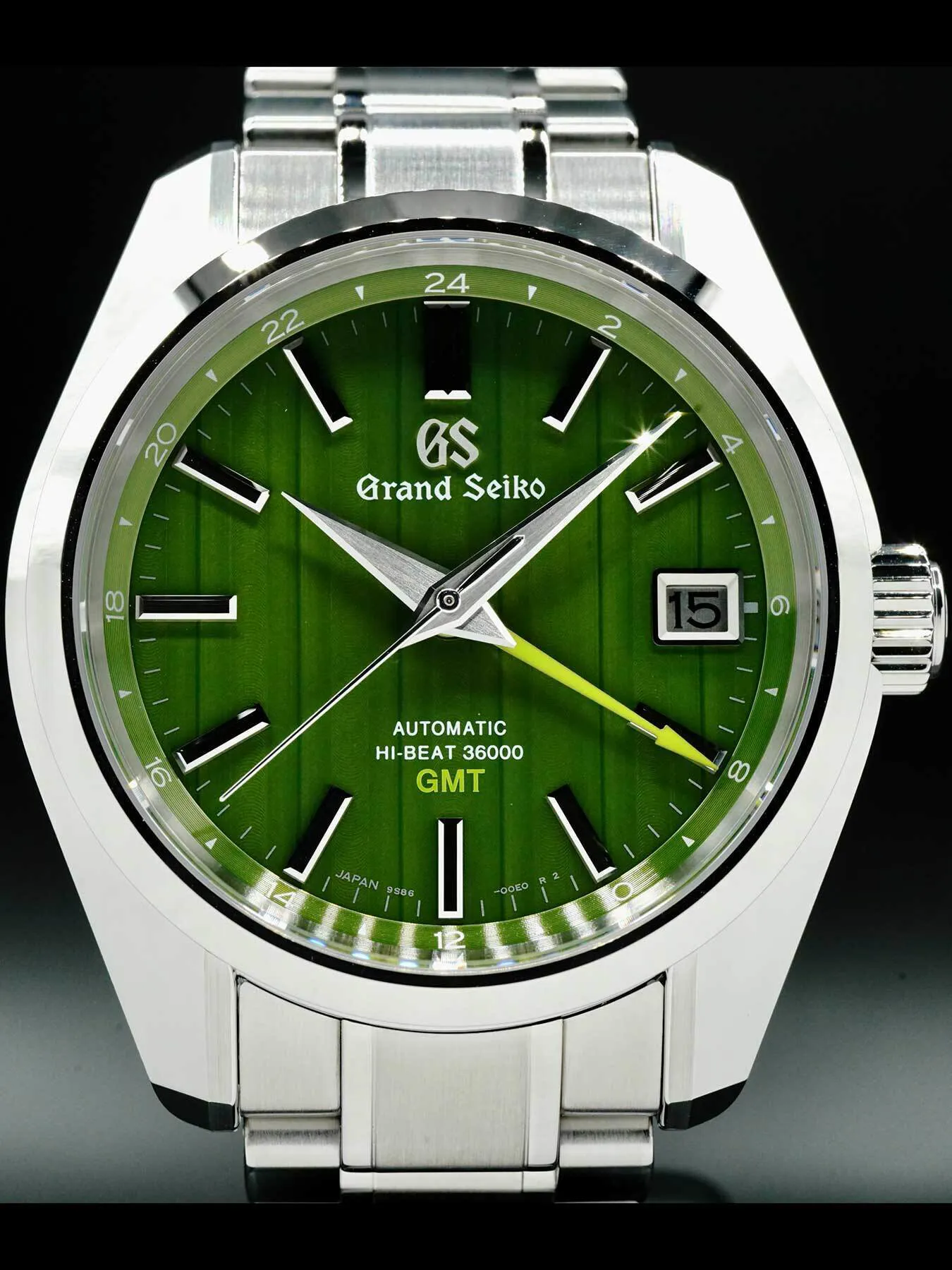 Grand Seiko Hi-Beat 36000 GMT SBGJ259 40mm Stainless steel Green