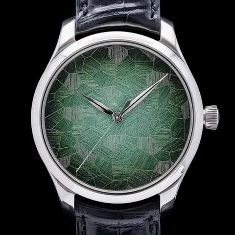 H. Moser & Cie. Endeavour 1200-1221 40mm Stainless steel Green and Artistic dial