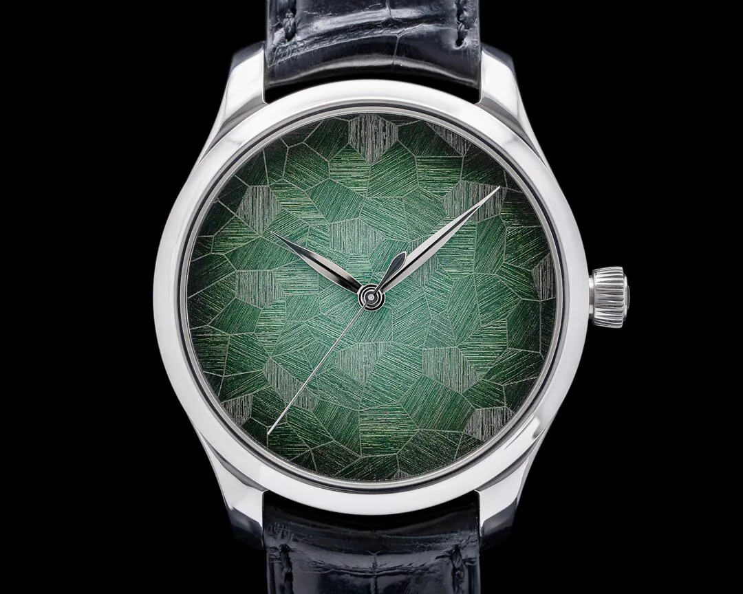 H. Moser & Cie. Endeavour 1200-1221 40mm Stainless steel Green and Artistic dial