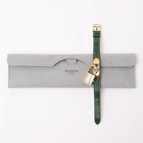 Hermès Kelly KE1.201 20mm Yellow gold and Stainless steel Green 1