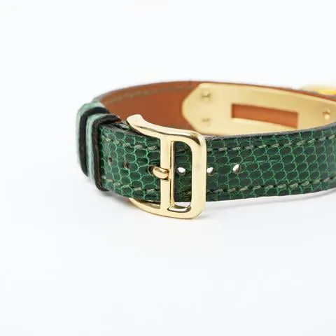 Hermès Kelly KE1.201 20mm Yellow gold and Stainless steel Green 6