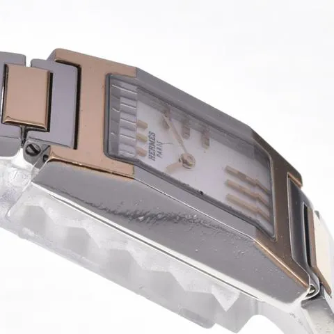 Hermès Tandem TA1.220 19mm Yellow gold and Stainless steel White 3