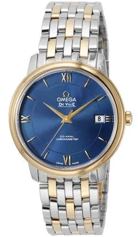 Omega De Ville 424.20.37.20.03.001 37mm Yellow gold and Stainless steel Blue