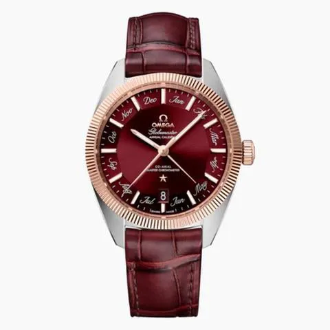 Omega Globemaster 130.23.41.22.11.001 41mm Yellow gold and Stainless steel Red