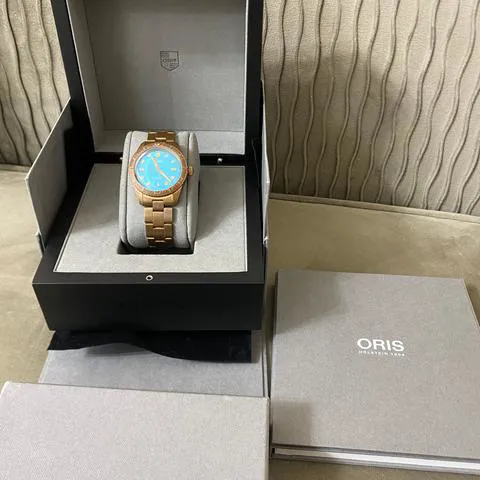 Oris Divers Sixty Five 01 733 7771 3155-07 8 19 15 38mm Bronze Blue