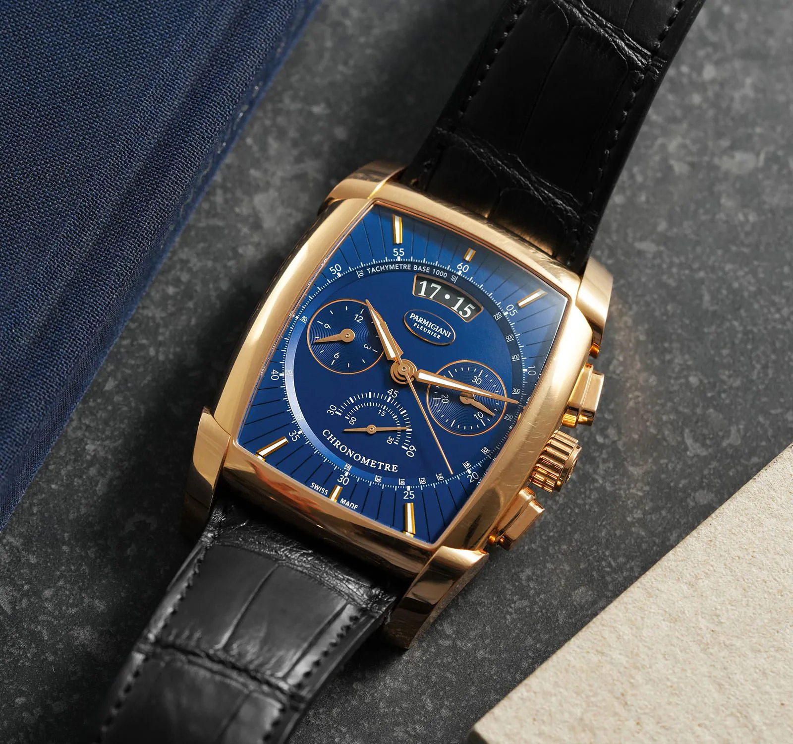 Parmigiani Fleurier Kalpa PFC193-1002500-XA1442 40.9mm Rose gold Blue 2