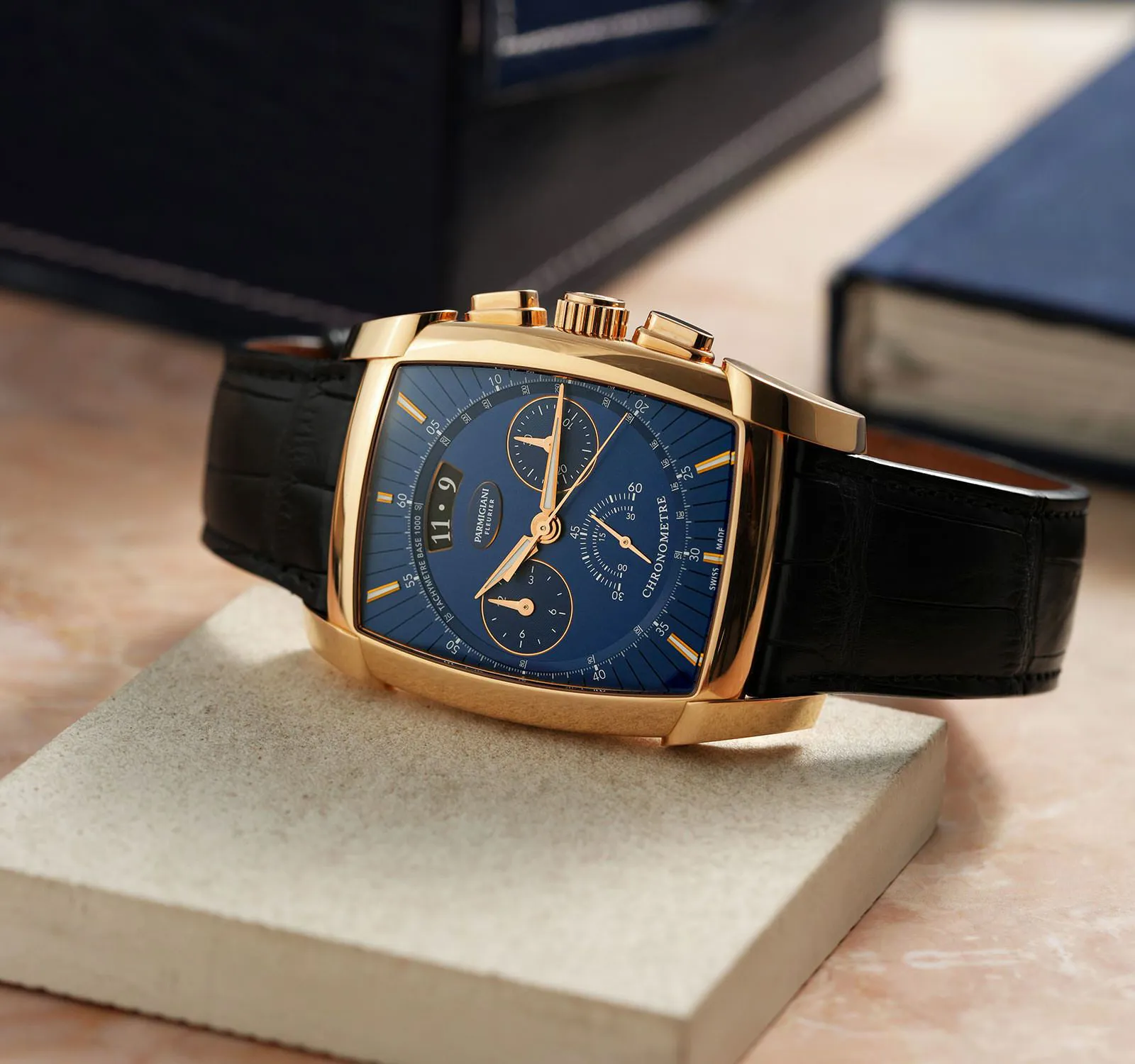 Parmigiani Fleurier Kalpa PFC193-1002500-XA1442 40.9mm Rose gold Blue 3