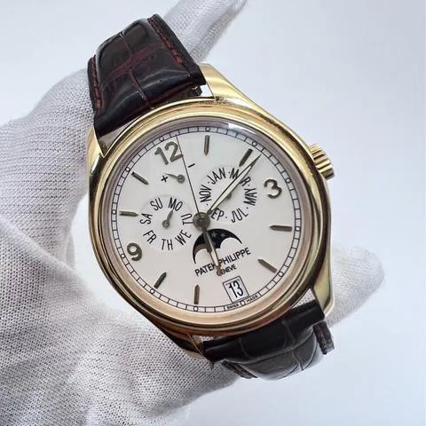 Patek Philippe Annual Calendar 5146J-001 39mm Yellow gold Beige 2