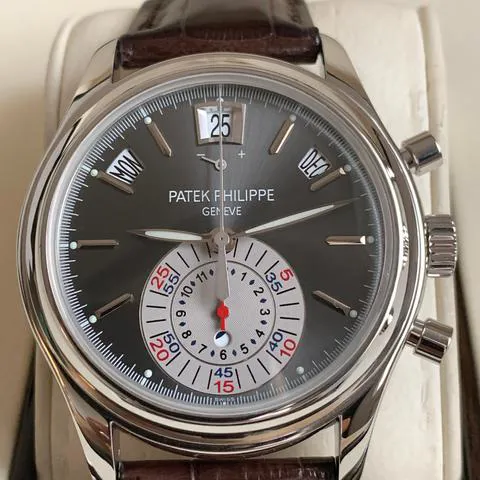 Patek Philippe Annual Calendar Chronograph 5960P-001 40.5mm Platinum Gray