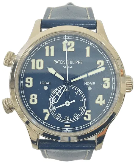 Patek Philippe Calatrava Pilot Travel Time 5524G-001 42mm White gold Blue