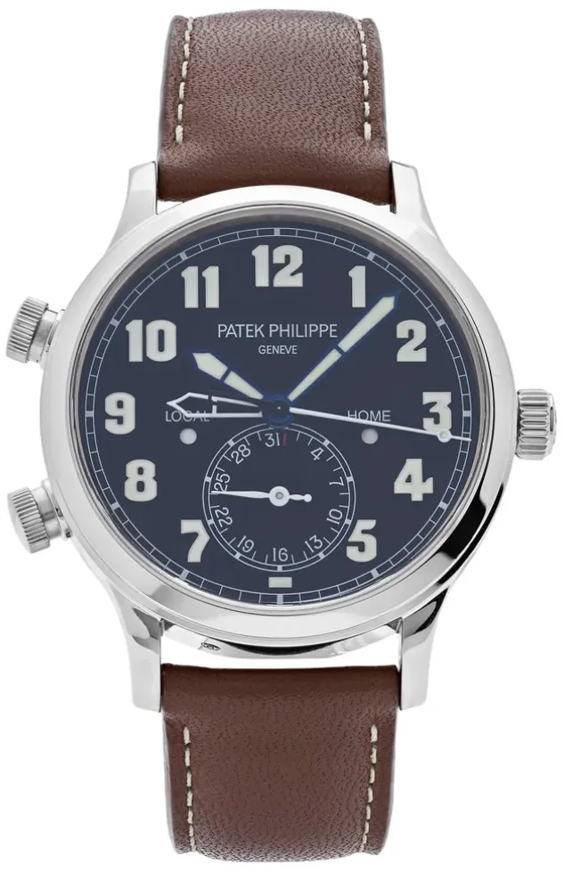 Patek Philippe Calatrava Pilot Travel Time 5524G-001 42mm White gold Blue