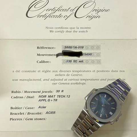 Patek Philippe Nautilus 3800 37mm Stainless steel Blue 12