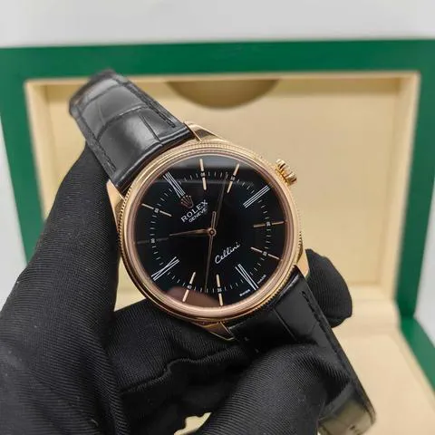 Rolex Cellini 50505-0009 39mm Rose gold Black 1