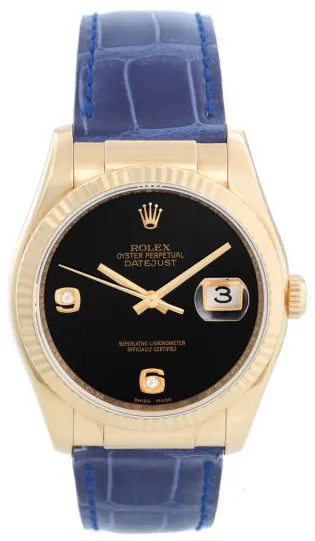 Rolex Datejust 116138 36mm Yellow gold Black