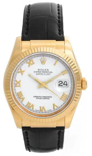 Rolex Datejust 116138 36mm Yellow gold White