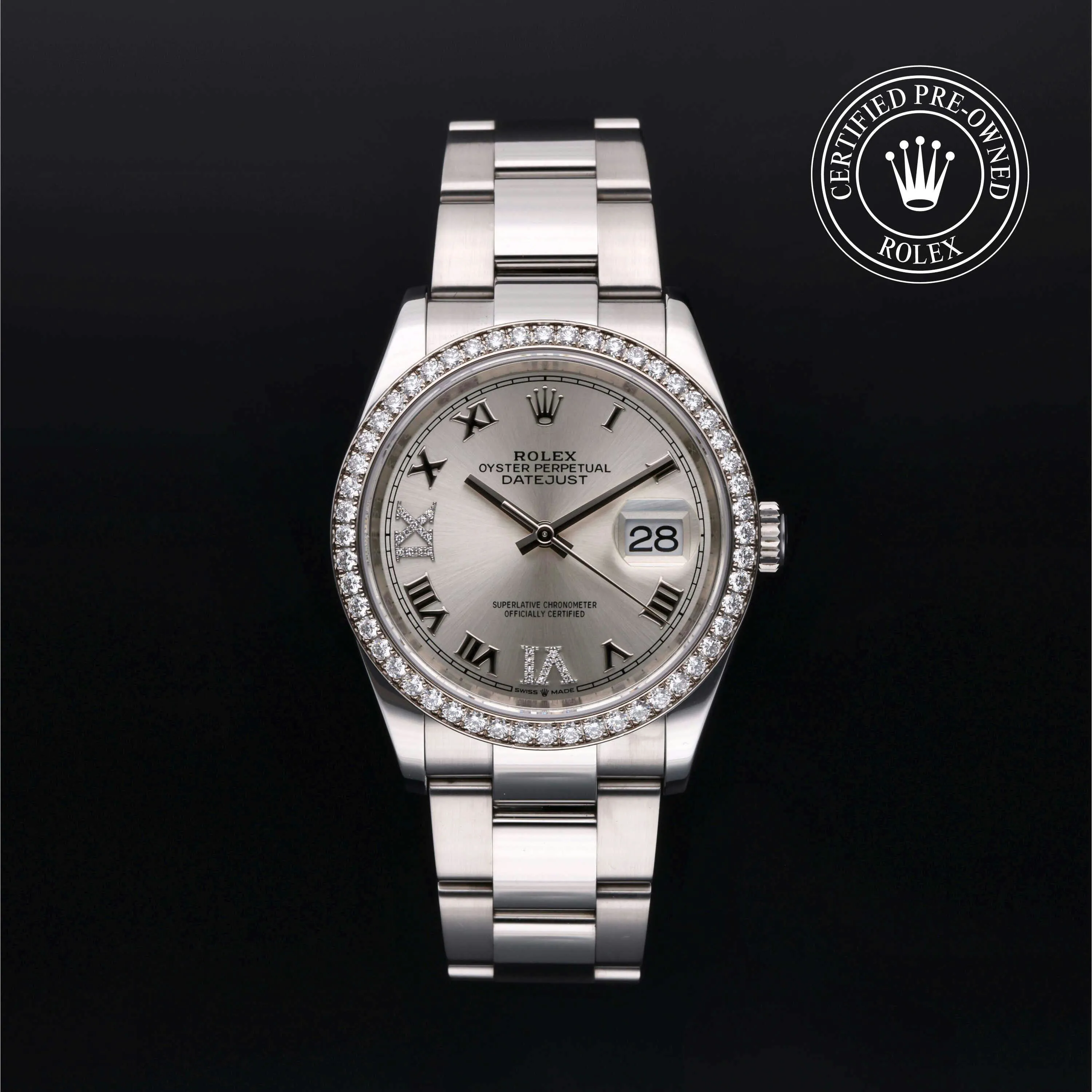 Rolex Datejust 126284RBR-0022 36mm White gold and Oystersteel Silver